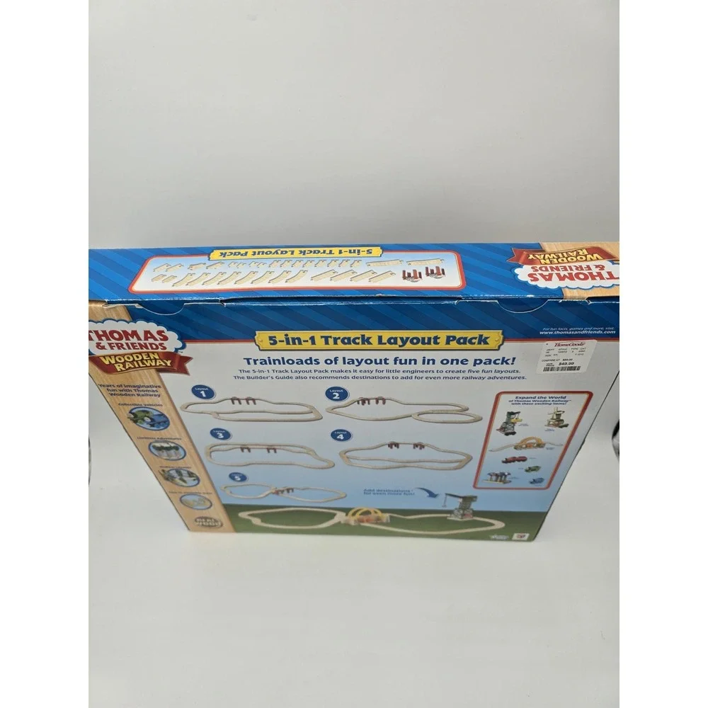 Thomas And friends Wooden railway 5 In 1 Track Layout Set 34 Pieces Open Box